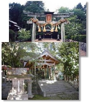 小幡神社的牌坊及神社院內